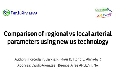 Comparación de parámetros arteriales regionales y locales utilizando nueva tecnología de EE. UU.
